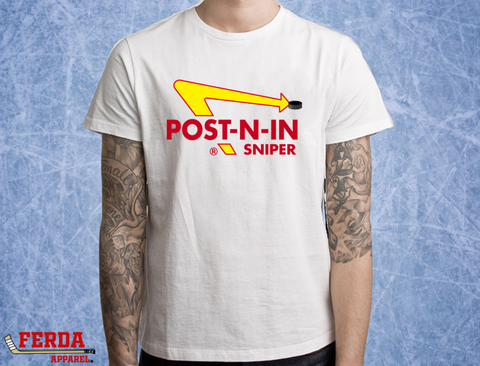 Post N In Sniper Hockey T-Shirt FA57